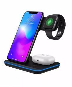 Base Cargador Celular - Para iPhone-Android - Air Pods- Smart Watch - 3 en 1